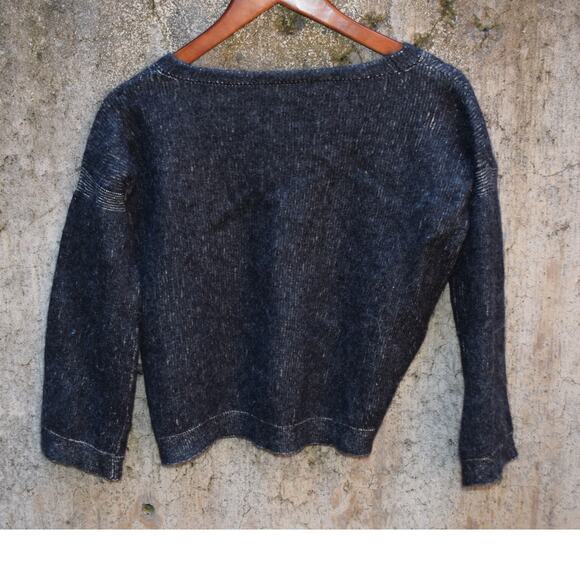 Peruvian Connection Women’s Cotton Alpaca Wool Blend Sweater Gray Size S - Picture 4 of 4
